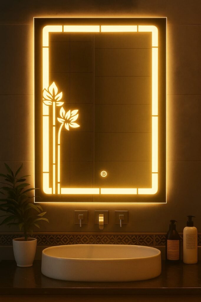 Led mirror, led light in mirror, led on mirror, bathroom mirror with lights, mirror with lights